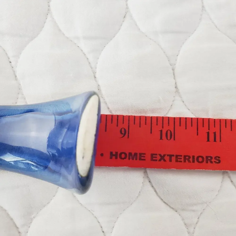 Ceramic Spoon Rest Stovetop Blue Ocean Beach Theme Shiny Collectible Kitchenware